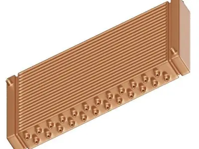 Copper Car Radiator 3D model