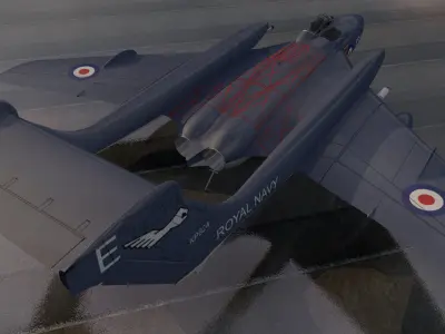 De Havilland DH-110 Sea Vixen 3D model
