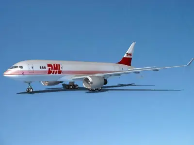 Boeing 787-8 DHL International 3D model