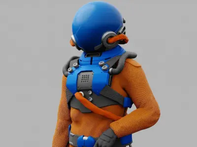 MARS  COLONY SUITE  rigged character 3D model