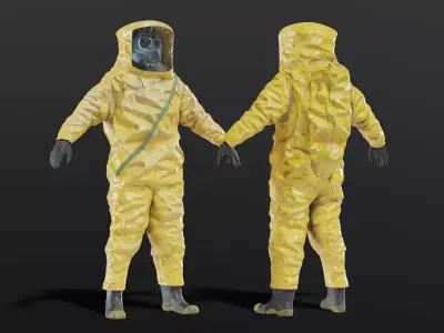 HAZMAT NBC Suit Rigged Free low-poly 3D model