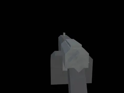 PS1 Style Semi Auto Shotgun Low-poly 3D model