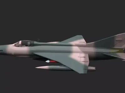 F7 Fighter Jet Low-poly 3D model