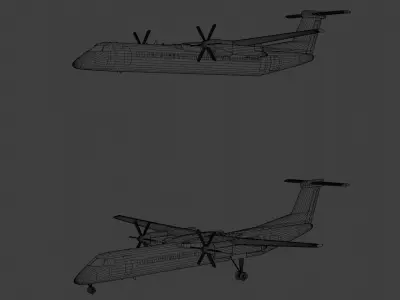 Bombardier Dash-8 Q400 3D model