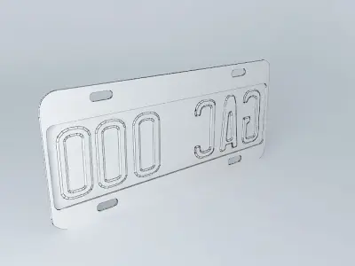Patent Argentina License Plate Free 3D model
