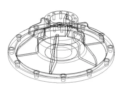Precision Casting for Pump Cover 3D model