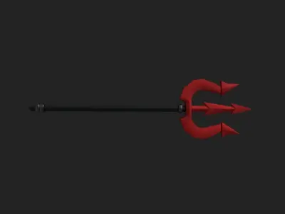 Devil Trident Low-poly 3D model