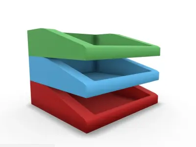 Paper Trays SHC Quick Office LM Low-poly 3D model