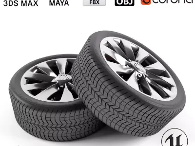 Volkswagen Scirocco Wheel 3D model