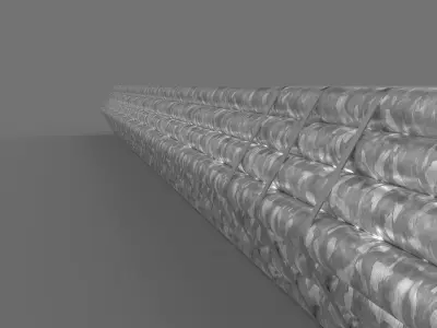 GI pipe bundle Free 3D model