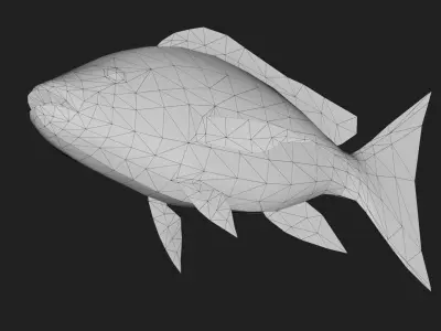 Snapper Low-poly 3D model