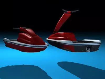 Waterbike two jet skis 3D model