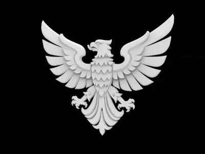 Heraldic Eagle Emblem 3D Print Model 3D print model