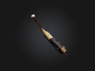 Spiked Baseball Bat Low-poly 3D model