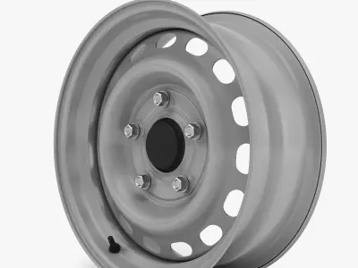 Steel Wheel Rim 3D model