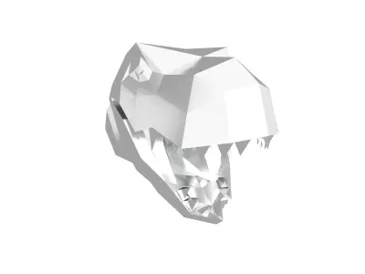Tyrannosaurus Rex Head v1 004 Low-poly 3D model