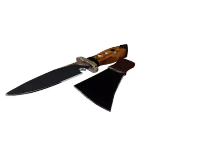 Ornate Fantasy Blade with Sheath 3D model
