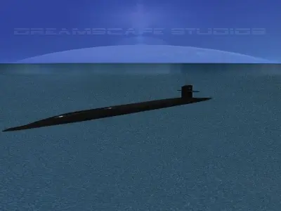 Ohio Class USS Nevada SSBN-733 3D model