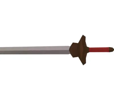 Low Poly Fantasy Sword R-Two For Cute Game Low-poly 3D model