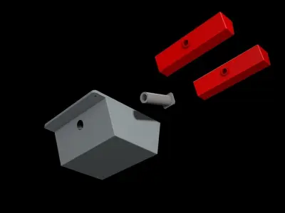 EMBRAER E1 OVERHEAD - DUMMY FIRE LEVER MECHANISM 3D print model