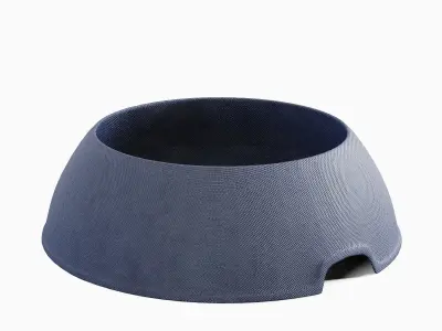 Plastic Dog Bowl A 03 Low-poly 3D model