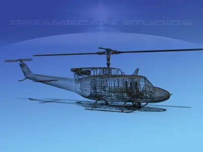 Bell 212 V24 Unmarked 3D model