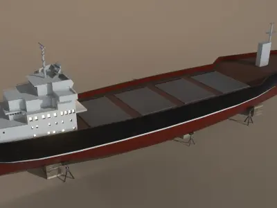 Cargo Ship 02 Low-poly 3D model