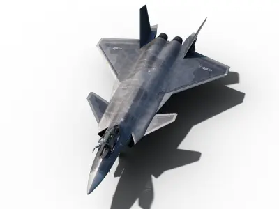 J20 J-20 F-20 F20 China J20 stealth fighter  Low-poly 3D model