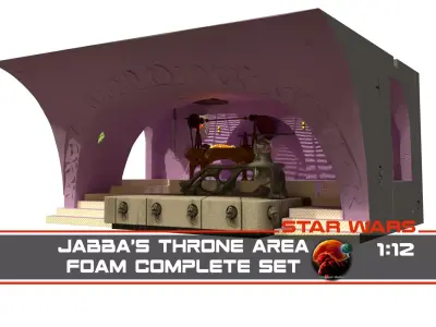 Jabbas Throne Area-Foam version complete set - 1-12 Blackseries 3D Model Pack purchase