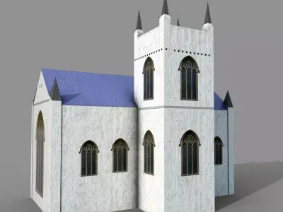 Saint James Church Low-poly 3D model