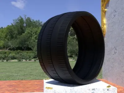 ORTAS TIRE NO 24 GAME READY Low-poly 3D model