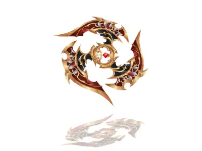 Royal Guard Chakram Low-poly 3D model