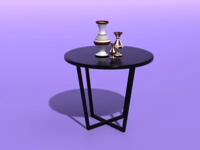 Modern table for kitchen or cafe Low-poly 3D model