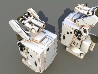 Bismarck Searchlight Director Free 3D model