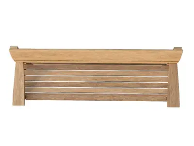 Bench04 teak garden bench Low-poly 3D model