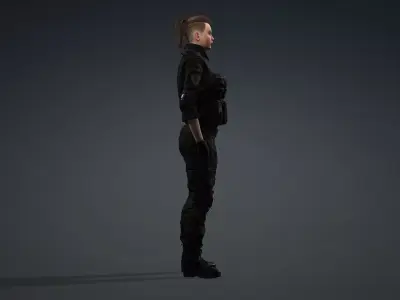 Realistic Female SWAT Officer 3D Model 3D model