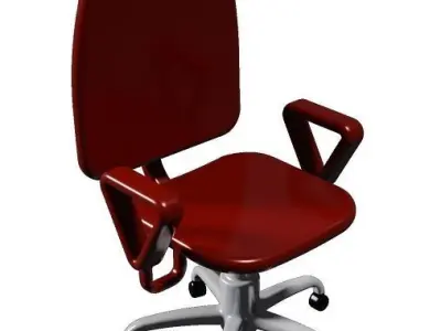 Classic Office Chair Low-poly 3D model