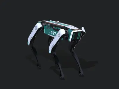 Robot Dog Low-poly 3D model