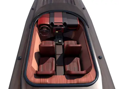 MotorBoat Low-poly 3D model