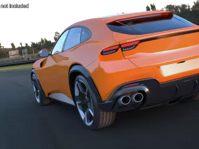 Sports Crossover Car Orange Rigged for Maya 3D model