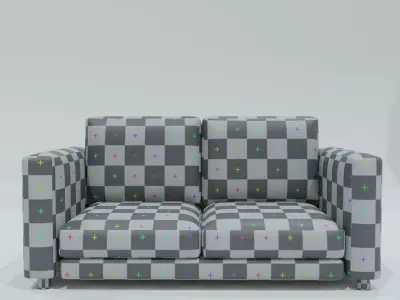 Modern Soft Fabric Chair Free low-poly 3D model