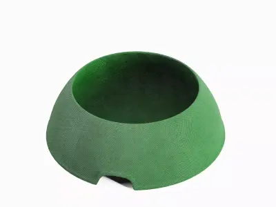 Plastic Dog Bowl A 02 Low-poly 3D model