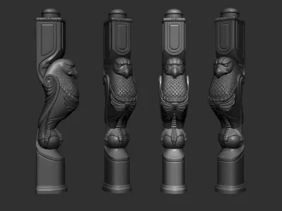 Eagle on pillar Free 3D model