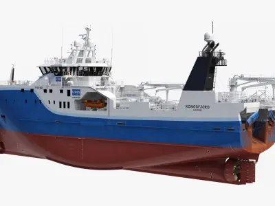 Fishing Vessel Kongsfjord Trawler 3D model purchase