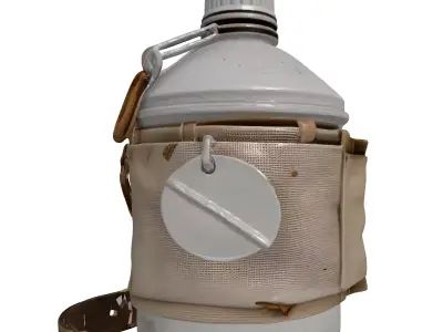 Vintage Military Canteen Bottle 3D model