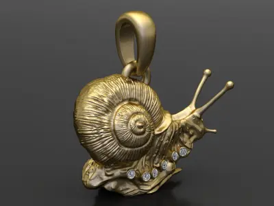 SNAIL INSECT PENDANT 3D PRINTABLE MODEL 3D print model