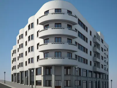Apartment Building 08 3D model