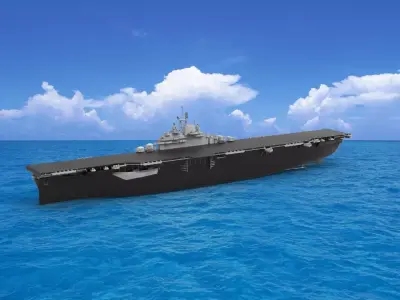 USS Intrepid aircraft carrier 3D model