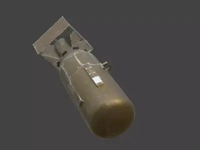 Little Boy Atomic Bomb Low-poly 3D model
