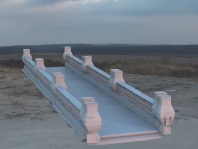 Bridge low down walkway 3D model